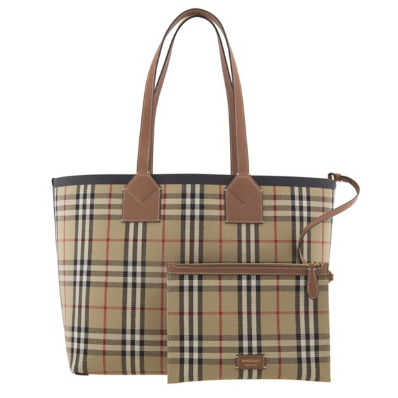 Brand new BURBERRY Medium London Check-Pattern Tote Bag - Picture 1 of 11